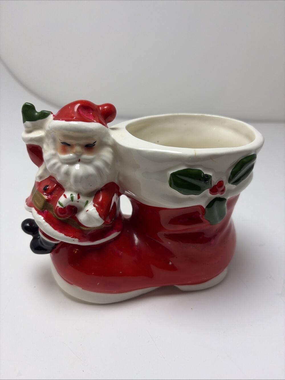 Napco Santa And Boot Planter